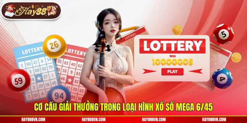 Cơ cấu giải thưởng trong loại hình xổ số Mega 6/45