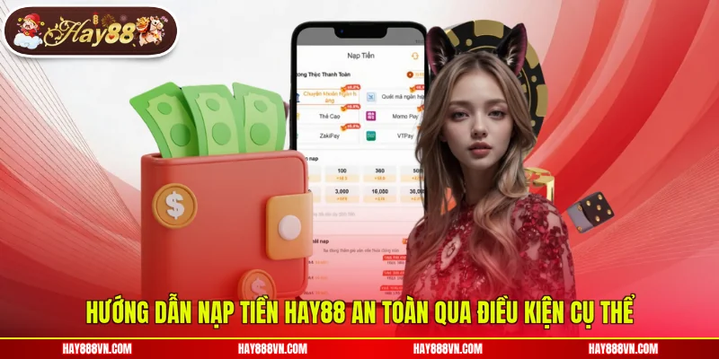 Hướng dẫn nạp tiền Hay88 an toàn qua điều kiện cụ thể